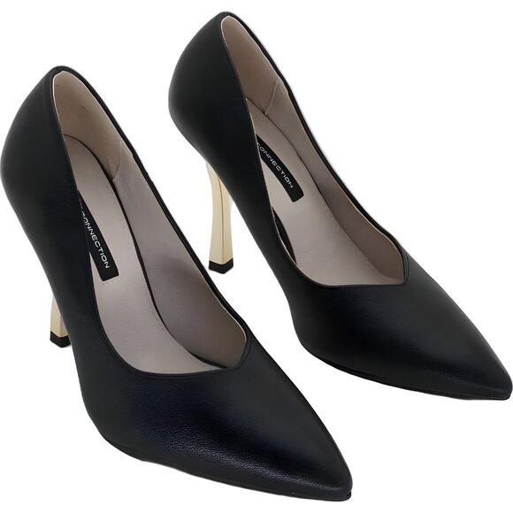 French Connection Anny Black Pointed-Toe Stiletto Pumps Size 6 - Picture 4 of 6